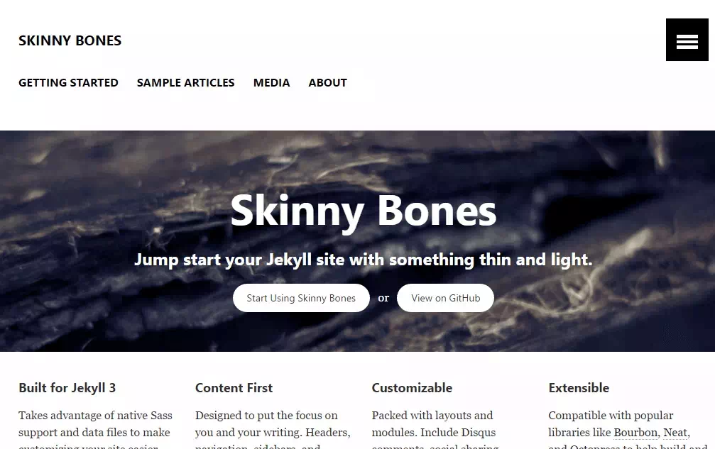 Skinny Bones Jekyll Teması