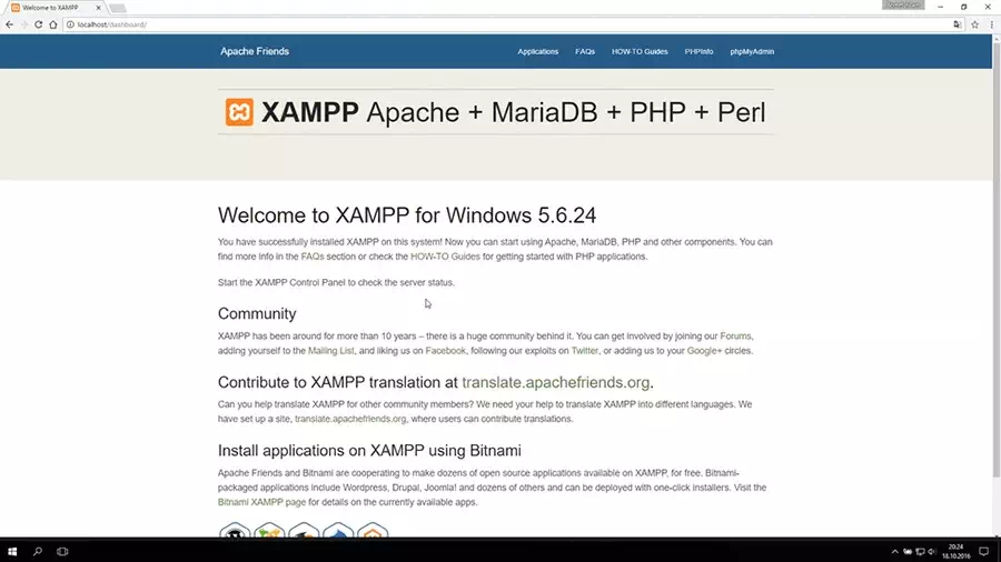 #2: Windows 10 İşletim Sistemine XAMPP Server Kurulumu