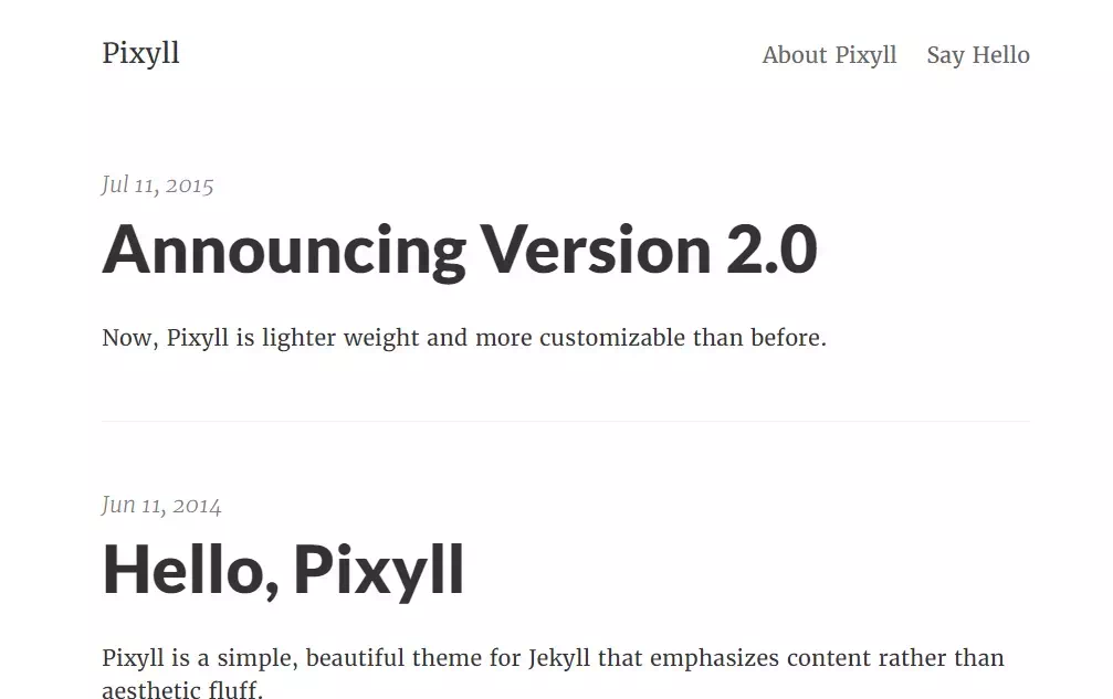 Pixyll Jekyll Teması